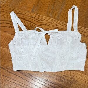 Love Tree White Eyelet Camisole Top NWOT